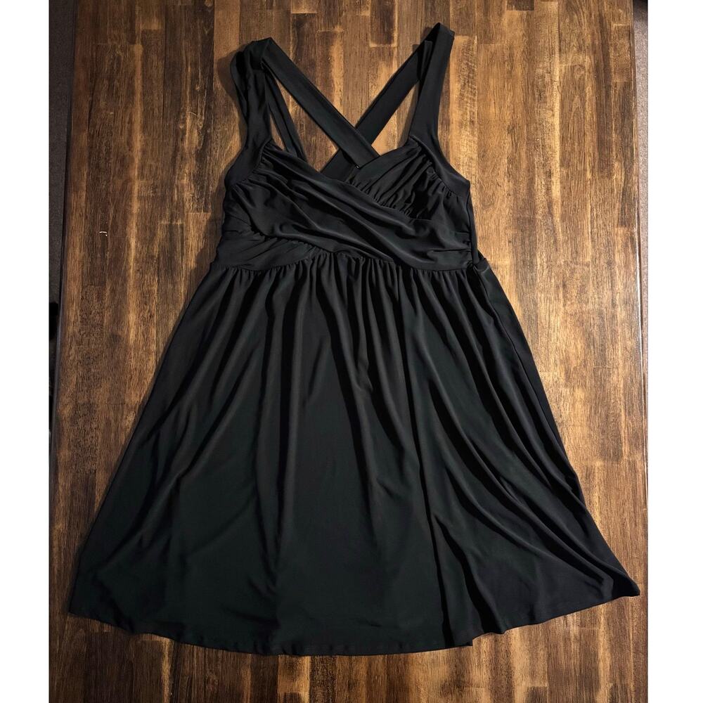 Torrid Plus Size 1 Dress Sleeveless Crisscross Strappy Babydoll Short Stretch
